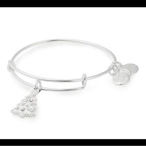 NWT Alex and Ani Silver Christmas Tree Bracelet